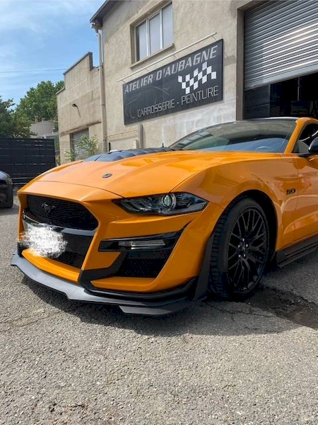 Pose kit carrosserie Mustang Aubagne peinture tri couches